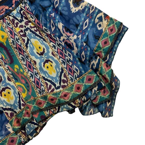 ZARA NWT Boho Mixed Prints Asymmetrical Hem Mini Skirt XS - Picture 10 of 16